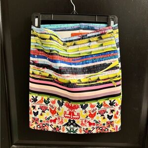 Clover Canyon Multicolor Folk-Stripe Mini Skirt